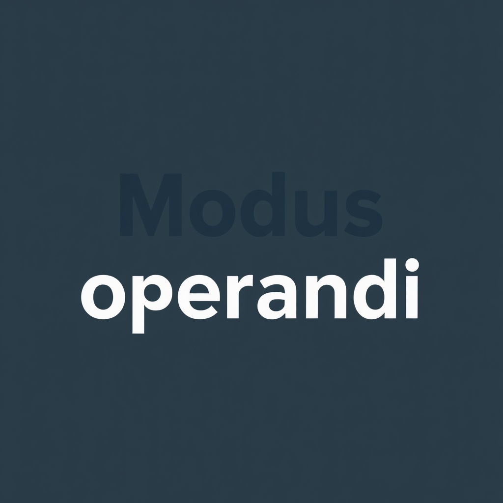 Modus operandi (Modo de operar)